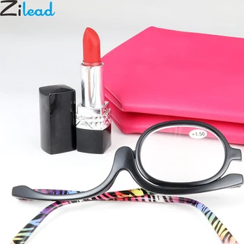 

Zilead Makeup Rotating Reading Glasses Foldable Cosmetic Presbyopic Spectacle Eyewear +1.5 +2.0+2.5+3.0+3.5+4.0 Unisex