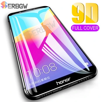 Перейти на Алиэкспресс и купить 9D полное покрытие Защитное стекло для huawei honor 7A 7C 8A 8C 8X 9X закаленное стекло для honor Play 8 9 Lite Защитная пленка для экрана