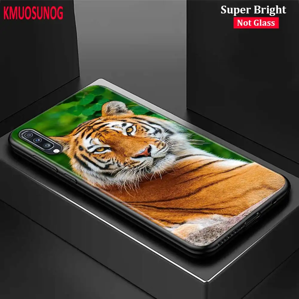 

Black Silicone Cover Animal tiger for Samsung Galaxy A70 A90 A80 A60 A50 A40 A30S A20E A20S A10 Phone Case