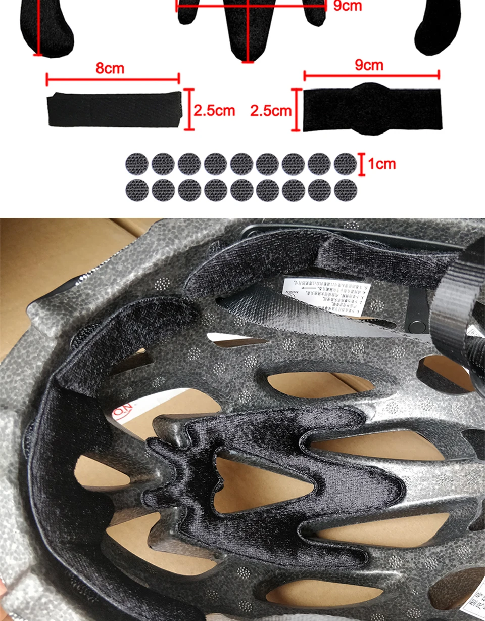 LOCLE Bequemes Fahrradhelm-Futter, Fahrradhelm-Pads, weicher, versiegelter Schwamm, Fahrradhelm mit Innenpolster – Detail 7