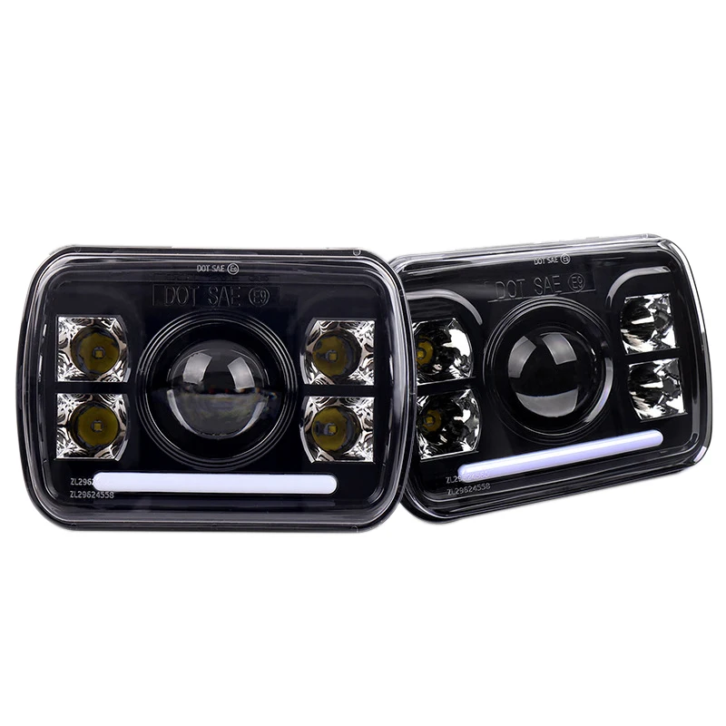 2 шт. Led 105 Вт 5X7 Led головной светильник s с Drl 7X6 Led герметичный луч головной светильник с высоким и низким лучом для Jeep Wrangler Yj Cherokee X