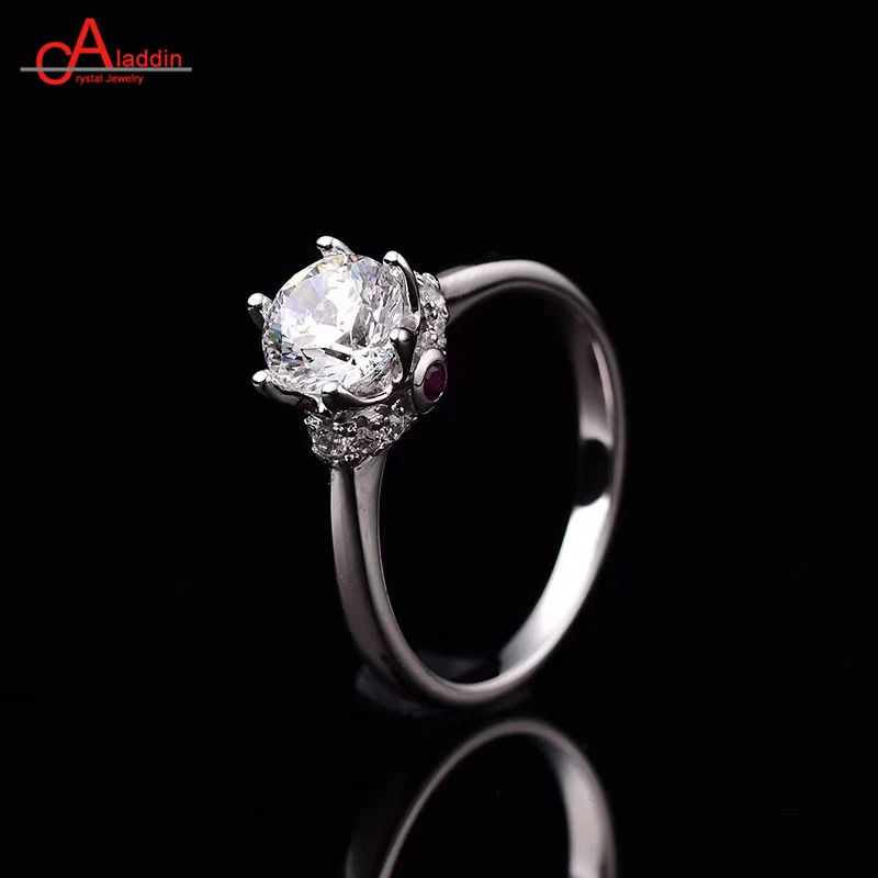 Кольцо Аладдин из стерлингового серебра 925 пробы 0.5ct/1ct, классический стиль, ювелирные изделия с бриллиантами, Муассанит, кольцо для свадьбы, вечеринки, юбилея для женщин