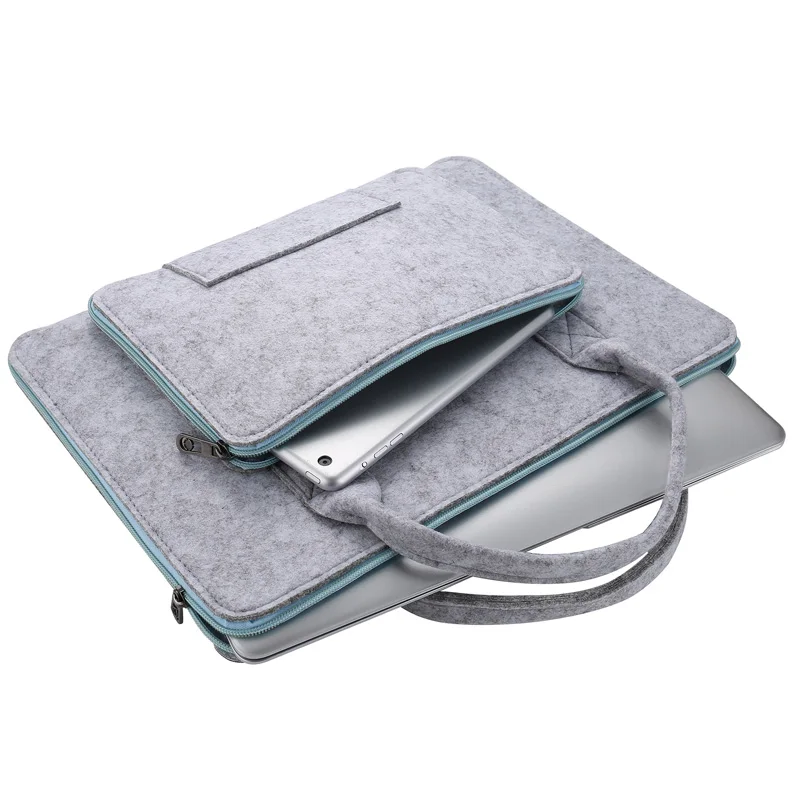 Laptop Bag Super Light Solid Wool Felt Handbag for 11 13 5Inch MacBook Lenovo Dell HP Asus Computer Bag Men Women