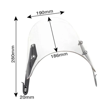 

Heavy Duty Windshield Wave Fairing Windscreen For CG125 GN125 Motorcycle ATV