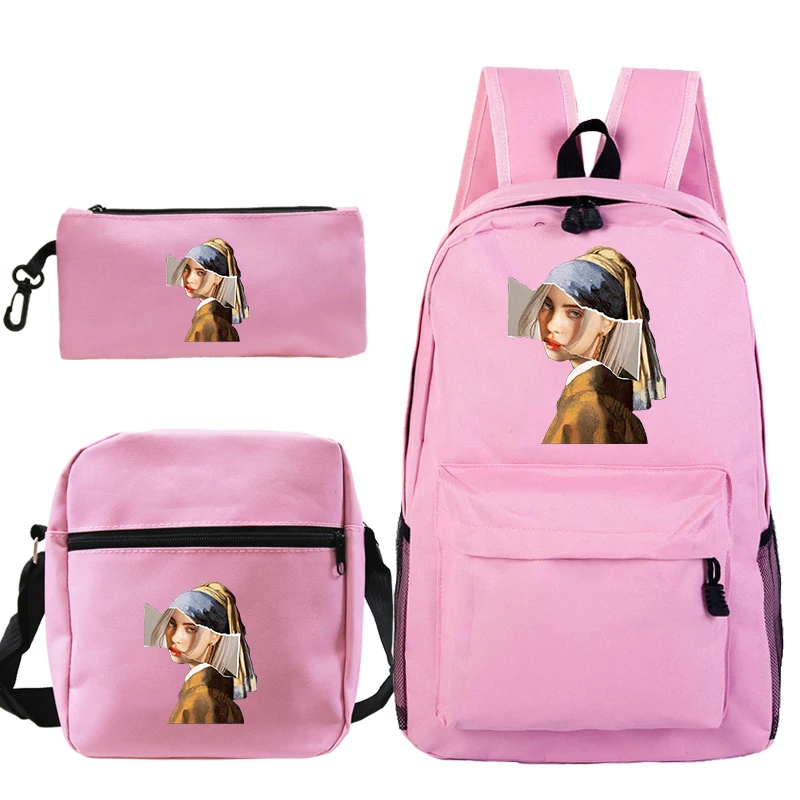 Новинка Billie Eilish Mochilas, школьные сумки для мальчиков и девочек, рюкзак для путешествий, Bolsa Escolar, сумка через плечо, сумки для ручек, сумка для ноутбука