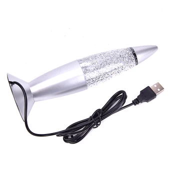 

3D Rocket Multi Color Changing Lava Lamp RGB LED Glitter Night Light Christmas