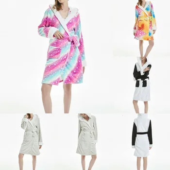 

kigurumi Woman Cloak Pajamas Bridesmaid Robes Fun Sleepwear Cute Bride Bath Robe de soir e