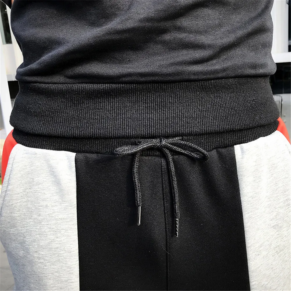 WWKK Осенняя эластичная одежда Esistant Joggers Pant Мужская мода широкие ноги спортивные шаровары Свободные шнурок одежда эластичный мужской