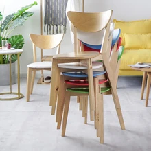 Nomira – chaise à café en bois massif, chaise nordique à dossier, pour salle à manger, pour négociation, pour ordinateur, simplicité moderne