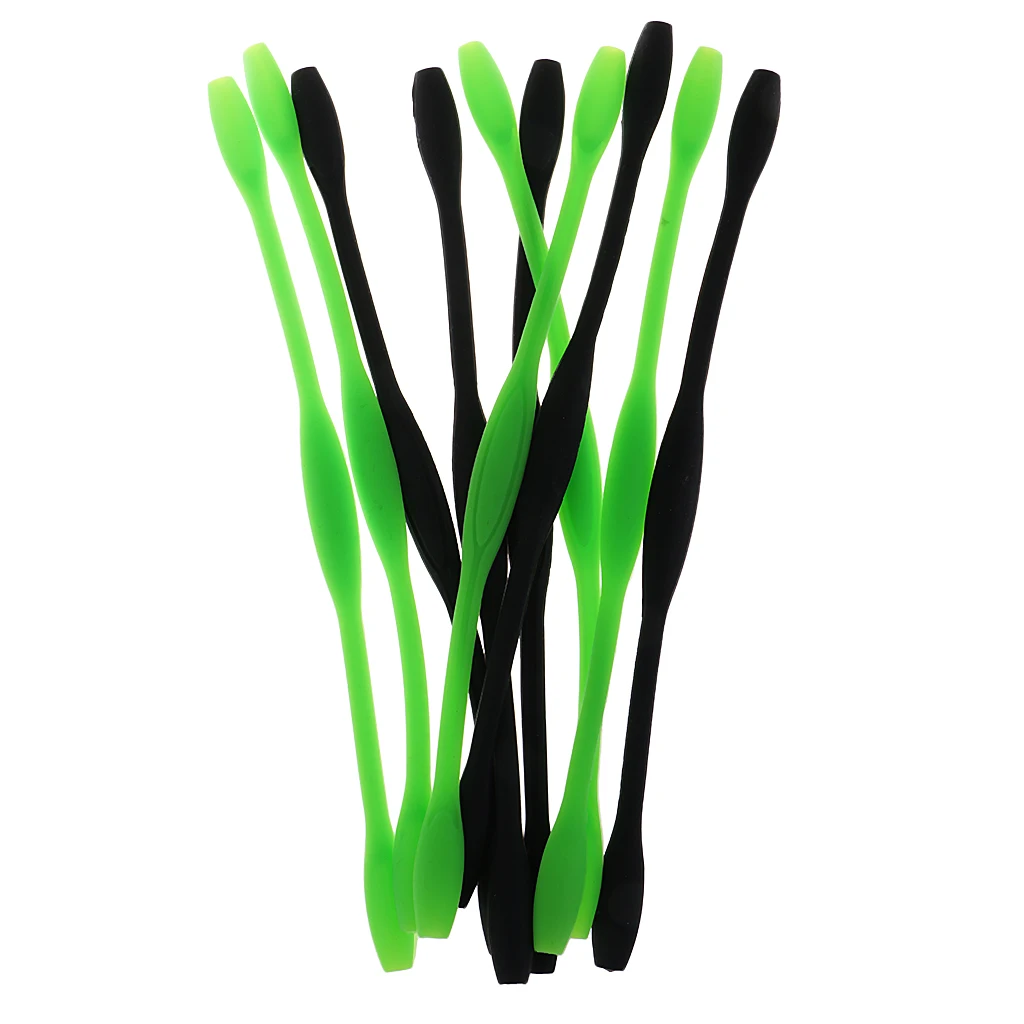 Black Green 10 шт./лот Мягкие силиконовые очки ремешок солнцезащитные очки спортивная лента шнур держатель - Цвет: Black Green