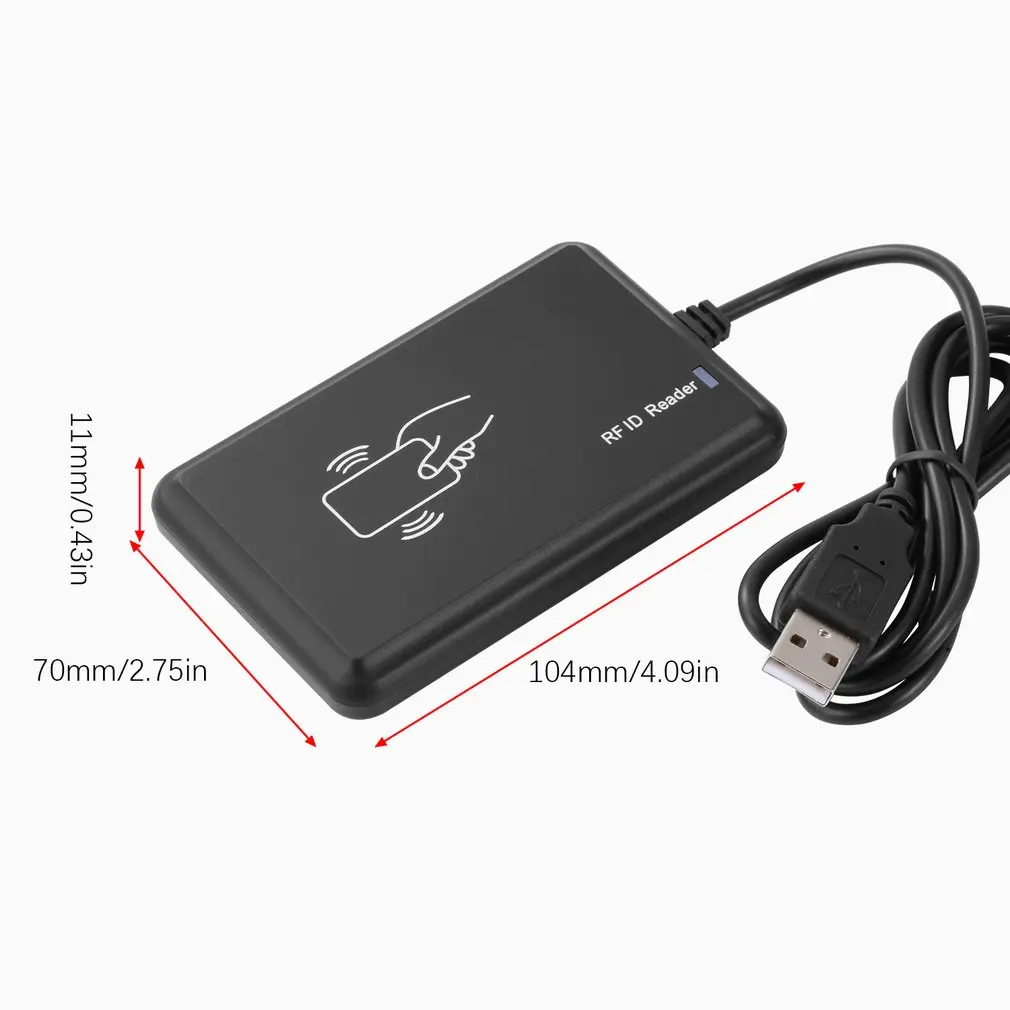 Ultra Thin Compact Size 125kHz USB RFID Contactless Proximity Sensor Smart non-contact ID Card Reader