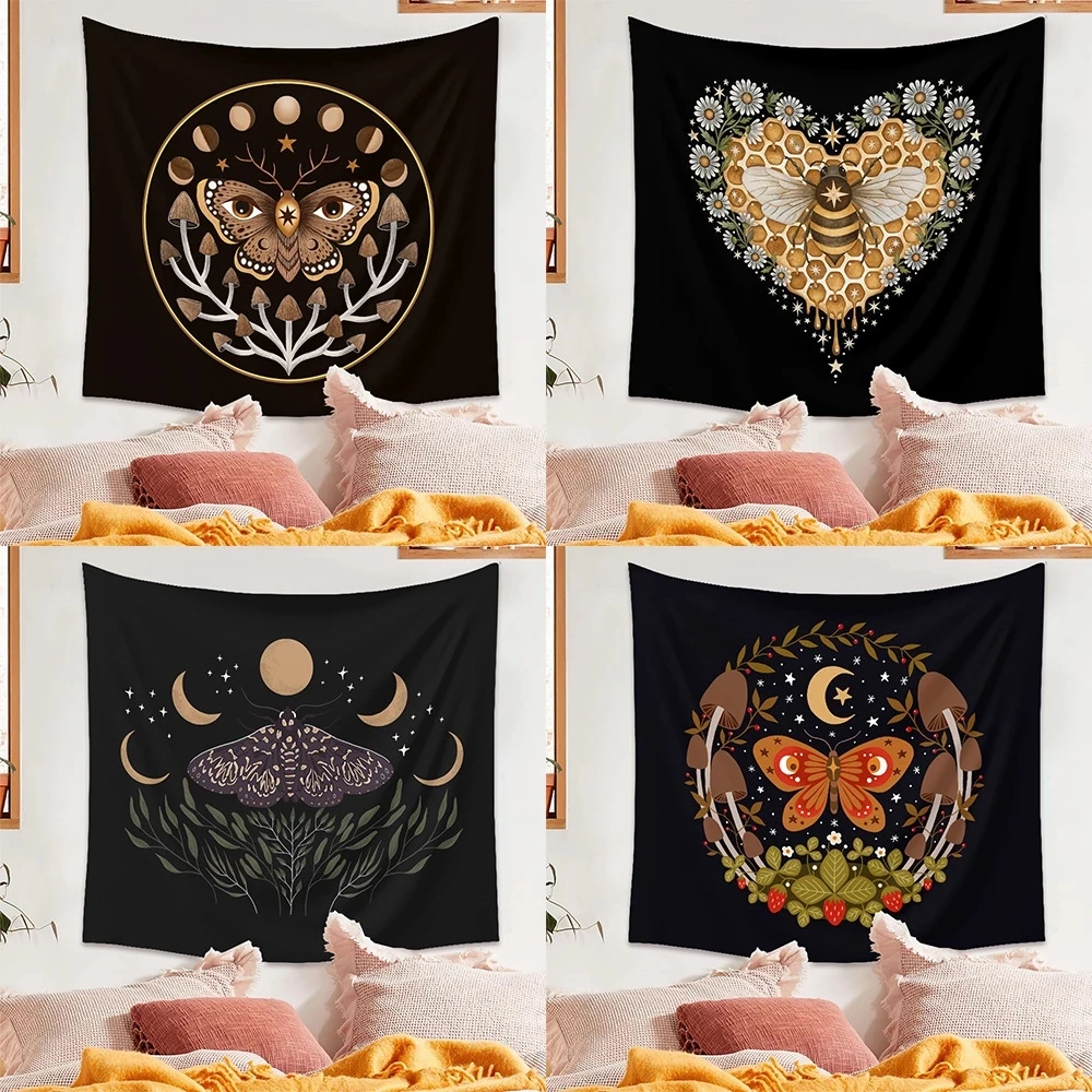 

Декоративный гобелен с пчелами, бабочками, цветами