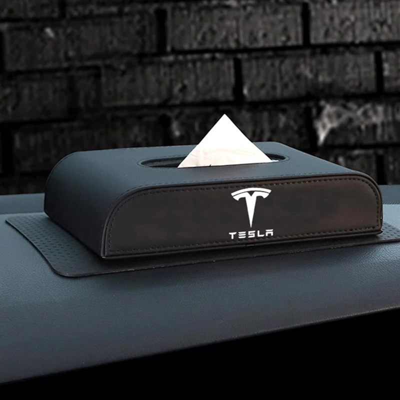 Tesla Leather Tissue Box