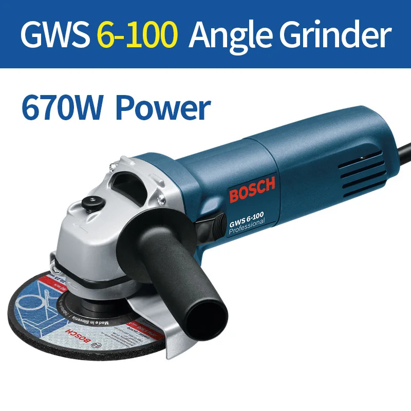 Bosch GWS серии угловая шлифовальная машина металла шлифованные для резки машина обновление Новое приспособление для полировки металла - Цвет: GWS 6-100