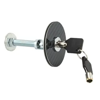 

Car Black Aluminum &Carbon Fiber Racing Mount Bonnet Hood Pins Latch Key Locking New High Quality