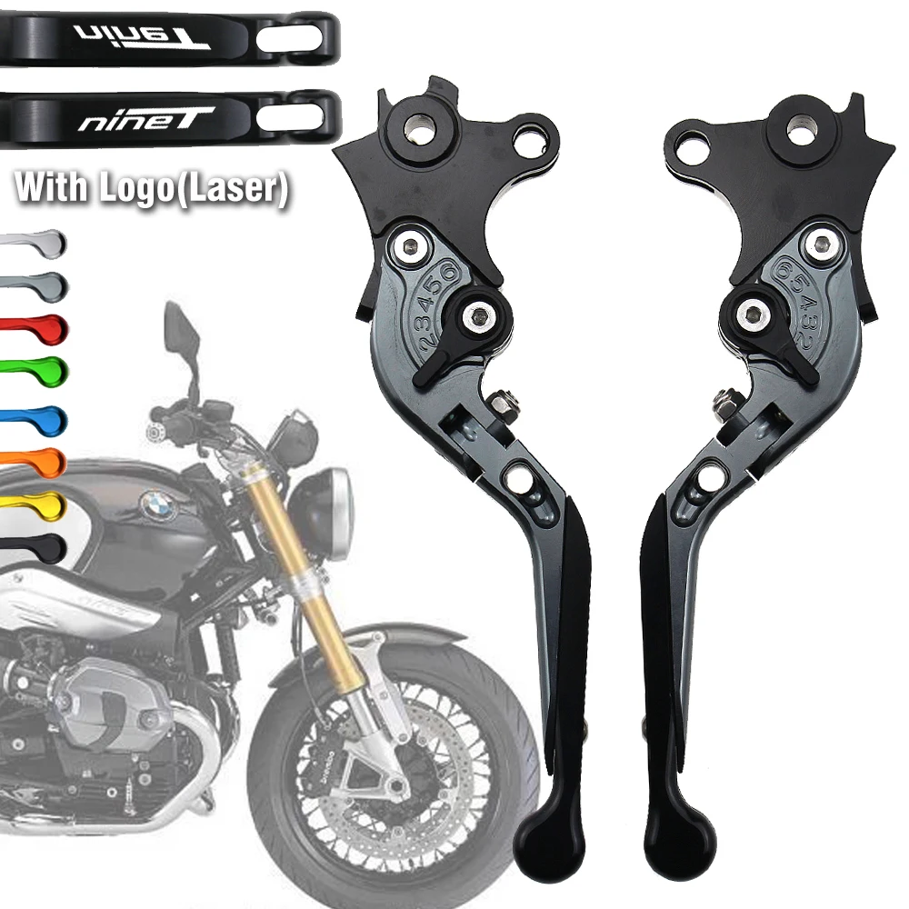 

Laser Engraved Logo NINET CNC Adjustable Motorcycle Brake Clutch Levers for BMW R NINE T NINET 2014 2015 2016