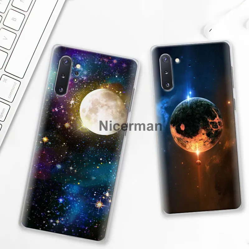 Космические темно-радужные чехлы для телефонов samsung Galaxy Note 10 Plus(5G) Note 8 9 10 S10e S10 S8 S9 Plus жесткий чехол