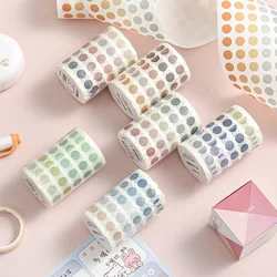 Autocollants circulaires Washi à points de couleur dégradée 8x8mm, étiquette ronde d'écriture à points, bande Washi pour Scrapbooking, Album journal intime 
