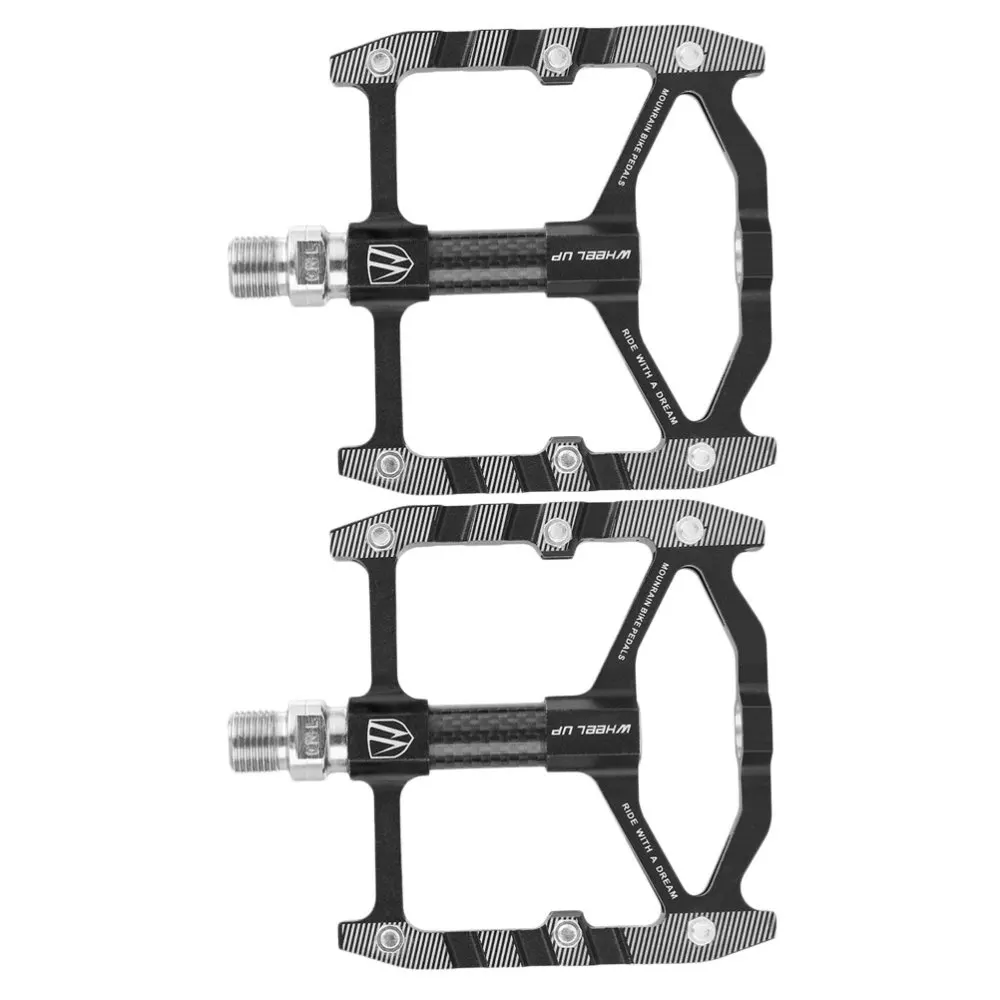 

Aluminum Alloy Pedals Durable Pedal Non-slip Pedal Platform Bearing Bike Pedal for Mountain Bikes Bike Riding (Black Free Size)