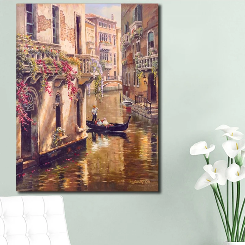 Classical Venice City Landscape Canvas Paintings Digital Print Scenery Posters And Prints Home Decor Pictures For Living Room 50x70cm No Frame Home Paintings Cristap Pl