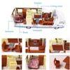 7.6 inch Cool Mini Motorhome Toy Die-cast Pullback Recreational Vehicle Pull Back RV with DIY Holiday Camper Van Model for Kids 6