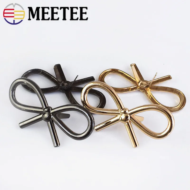 Meetee 5/10/20 шт 44*22 мм обувь с бантом пряжка металлические сумки декор одежды пряжки DIY