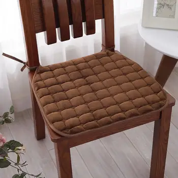 

Solid Color Square/Arc Chair Cushion Plush Non-slip Portable Lightweight Design Sofa Cushion Kitchen Home Chair Cushion Pillow