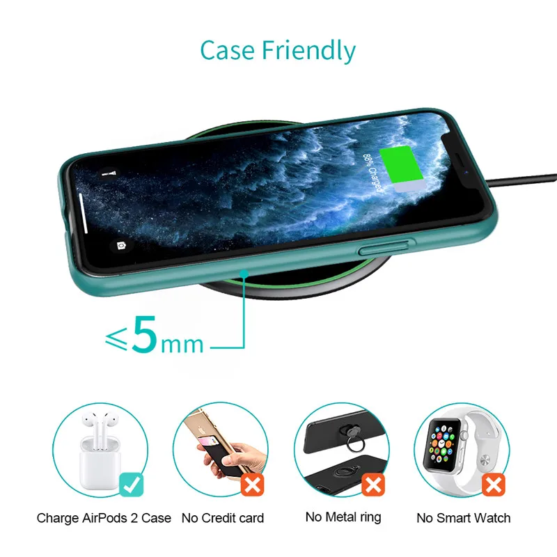 CHOETECH 15W Qi Wireless Charger for Samsung S10 S9 S8 Fast Charger Pad for iPhone 11 Pro XS Max X 