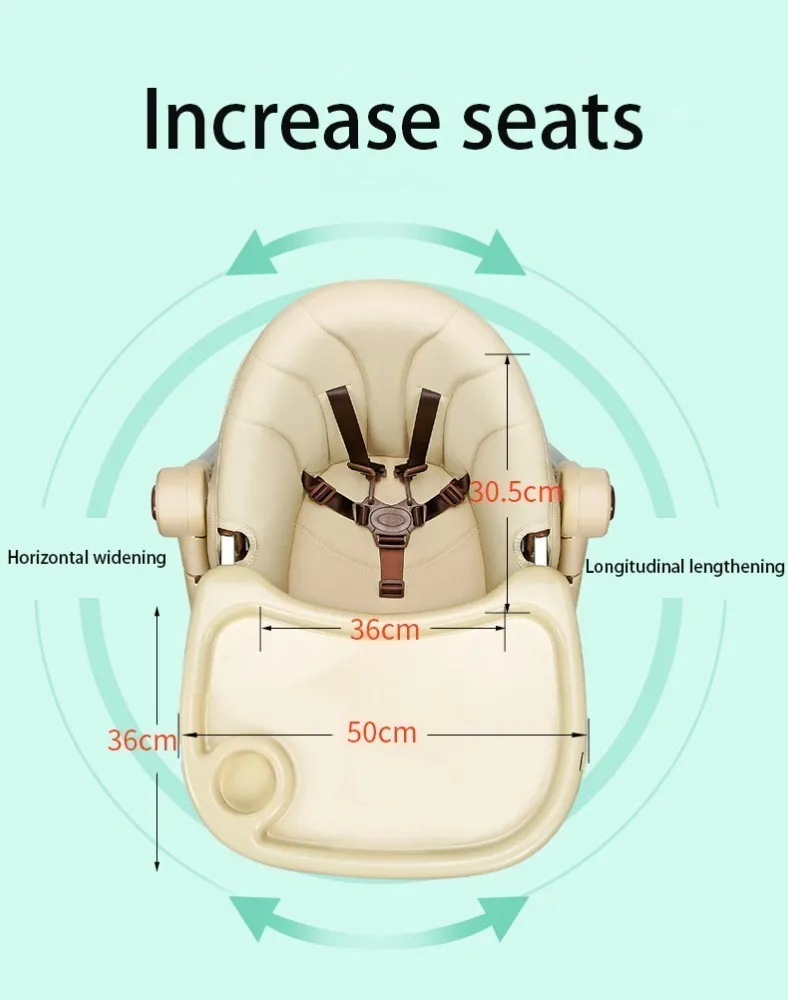 Роскошное качество безопасная защита для кормления, для еды детский стульчик Многофункциональный складной стол Регулируемый Детское