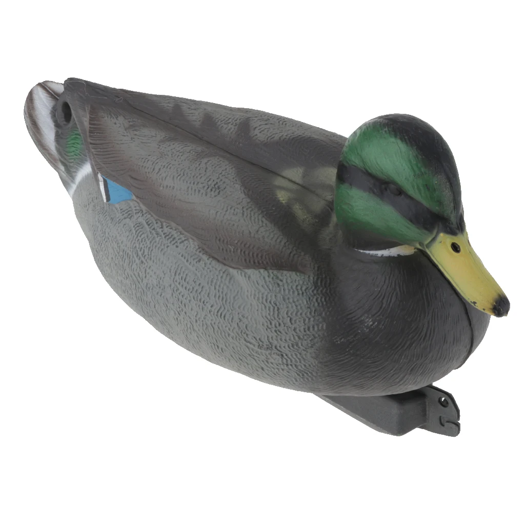 Duck Decoy, Lifelike Drake, Garden Yard Scarer, Lawn Ornaments, Floating Decoy, Hollow Body, Lightweight, Can be used anywhere