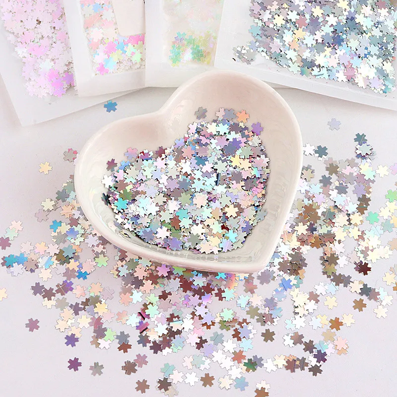 Ультратонкие блестки 5 мм в форме вишни свободные ПЭТ цветок для лак ногтей