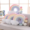 INS Hot Rainbow Cloud Star Moon Shell Plush Cushion Sleeping Pillow Home Decor Cushions Baby Shower Gifts 1