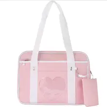 В настоящее время доступны летние новые стильные милые дамские холщовые сумки милые мягкие розовые мягкие девушки аниме мультфильм коммутационный портативный плечо