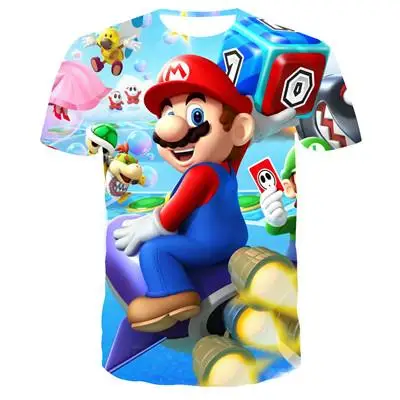 Последняя видеоигра Super Mario Bros. Футболка с 3D принтом унисекс, аниме, мультфильм, игра, крутая игра, Марио, футболка, повседневный стиль - Цвет: tx-8493