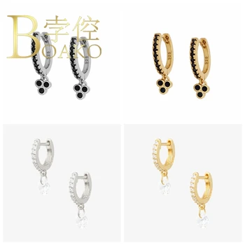 

BOAKO Ins Flowers Earrings For Women 2020 Ear Cuff Silver 925 Piercing Earings Earrings Dangle Ear Diamond Pendientes #9.5