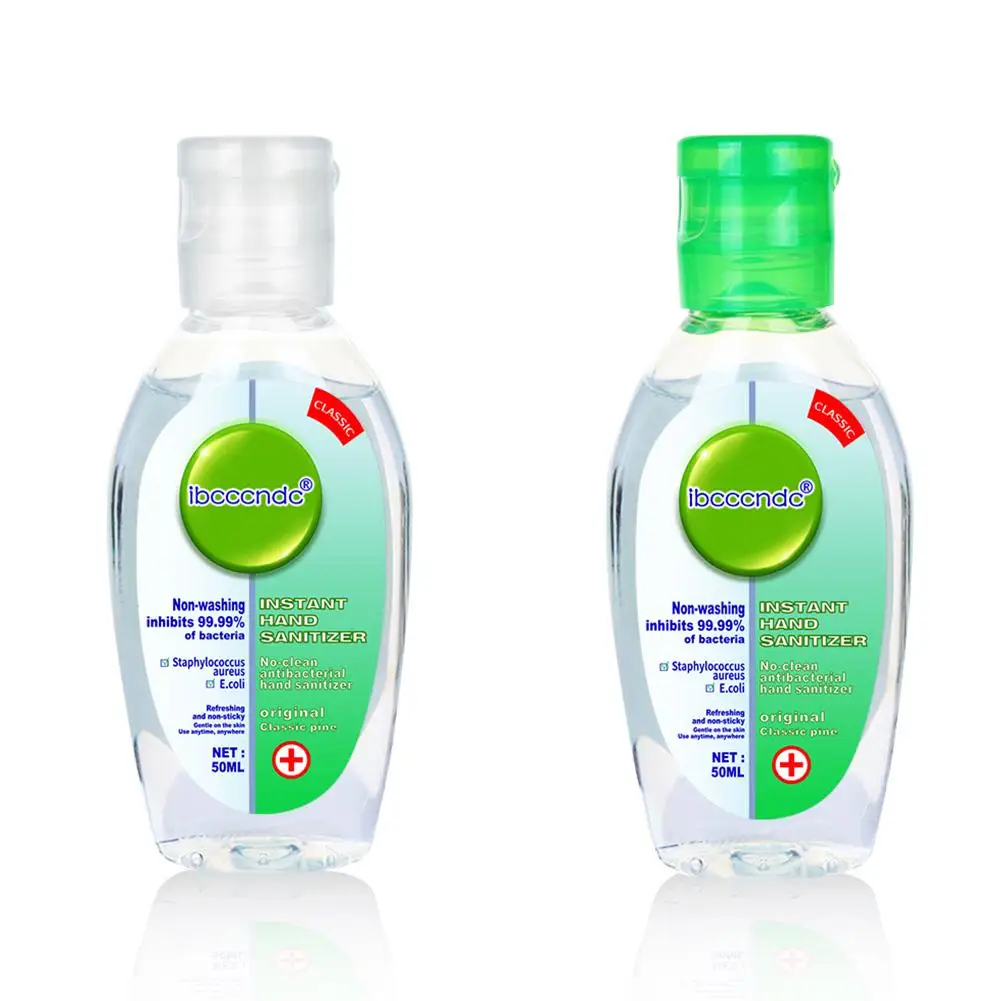 

50ml Disposable Hand Sanitizer 75% Quick-drying Alcohol Hands-Free Water Disinfecting Hand Wash Gel For Home Adults Kid Cleaning