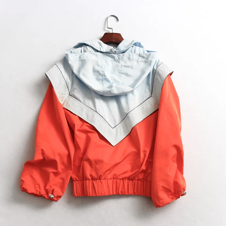 

Mp80 WOMEN'S Dress Autumn New Style 2019 Mixed Colors Hooded Zipper Cardigan Raglan Long Sleeve Versatile Casual WOMEN'S Coat