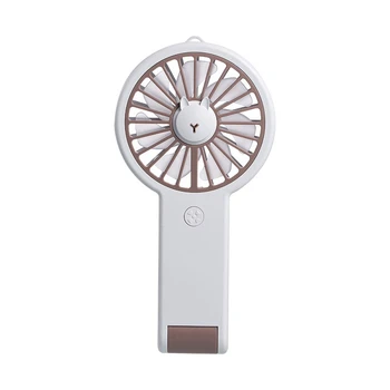 

Mini Rabbit Fan Rechargeable USB Fan Portable Handheld Fan Cooling Fan with 7 Color Lights