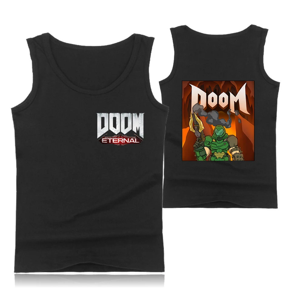 Doom вечные майки повседневные летние унисекс с геометрическим рисунком удобные безрукавки больших размеров