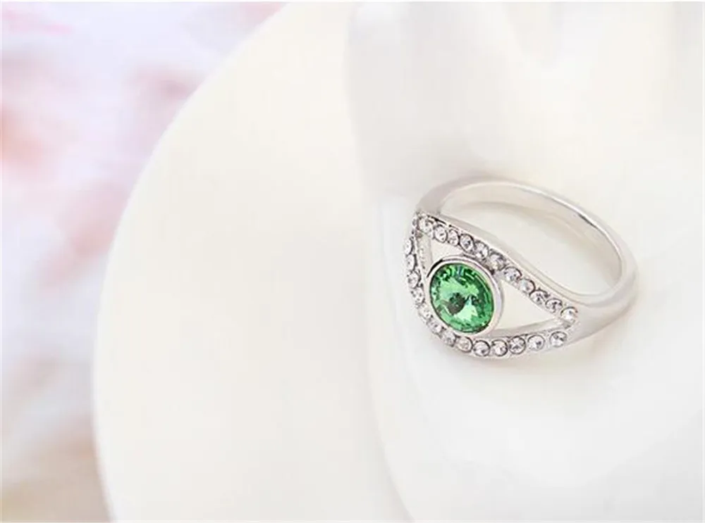 SHDEDE кристаллы от Swarovski палец кольца для свадебное кольцо для женщин модные ювелирные изделия для вечернего наряда вечерние юбилей подарок-16948
