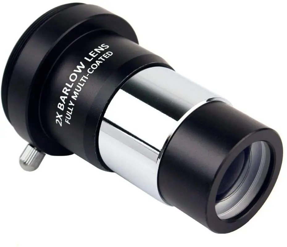 EYSDON Barlow Lens 2X 1.25 Inch Fully Multi-Coated Metal with M42 Thread Camera T Ring Connect Interface for Telescope Eyepiece 4