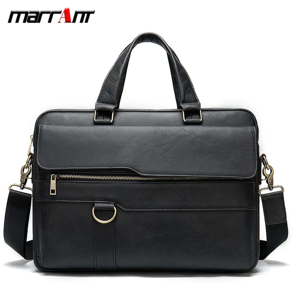 

Ma Lun Special Business Genuine Leather Men Big Capacity Briefcase Single Shoulder Portable 15 Inch Computer Bag 8967