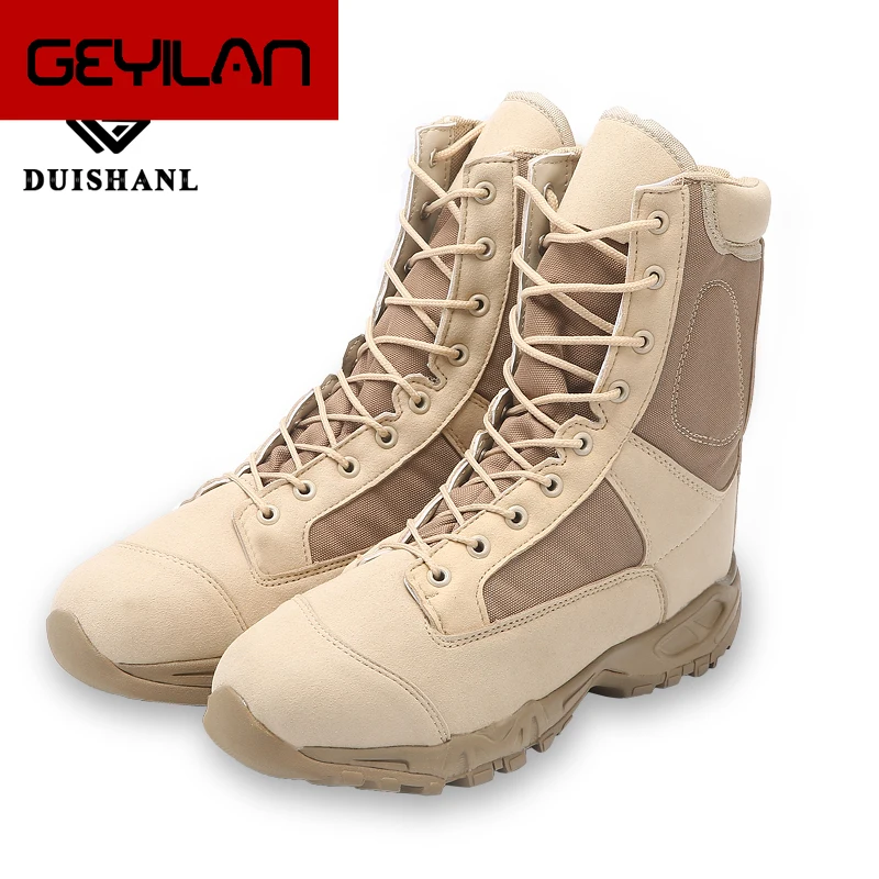 

Men Military Army Boot High Quality Waterproof Canvas Camouflage Tactical Combat Desert sport Boots Mens Shoes