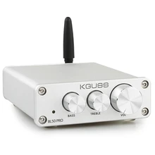 ABGN горячий-KGUSS BL50 PRO Bluetooth 5,0 усилитель цифровой усилитель TPA3116D2 HIFI 50Wx2 аудио усилитель мощности-США вилка серебро