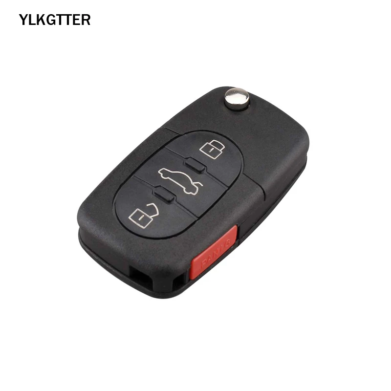 YLKGTTER 315 МГц 3+ 1 кнопки флип складной смарт-ключ костюм для Audi A4 A6 A8 S4 S6 S8 Allroad Quattro RS6 TT Cabriolet с ID48