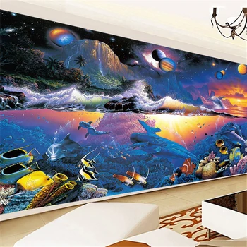 

Full Round Drill Diamond Painting Animal Sea Dolphin 5D DIY Diamond Embroidery Mosaic Landscape Art Kits Home Decor Christmas
