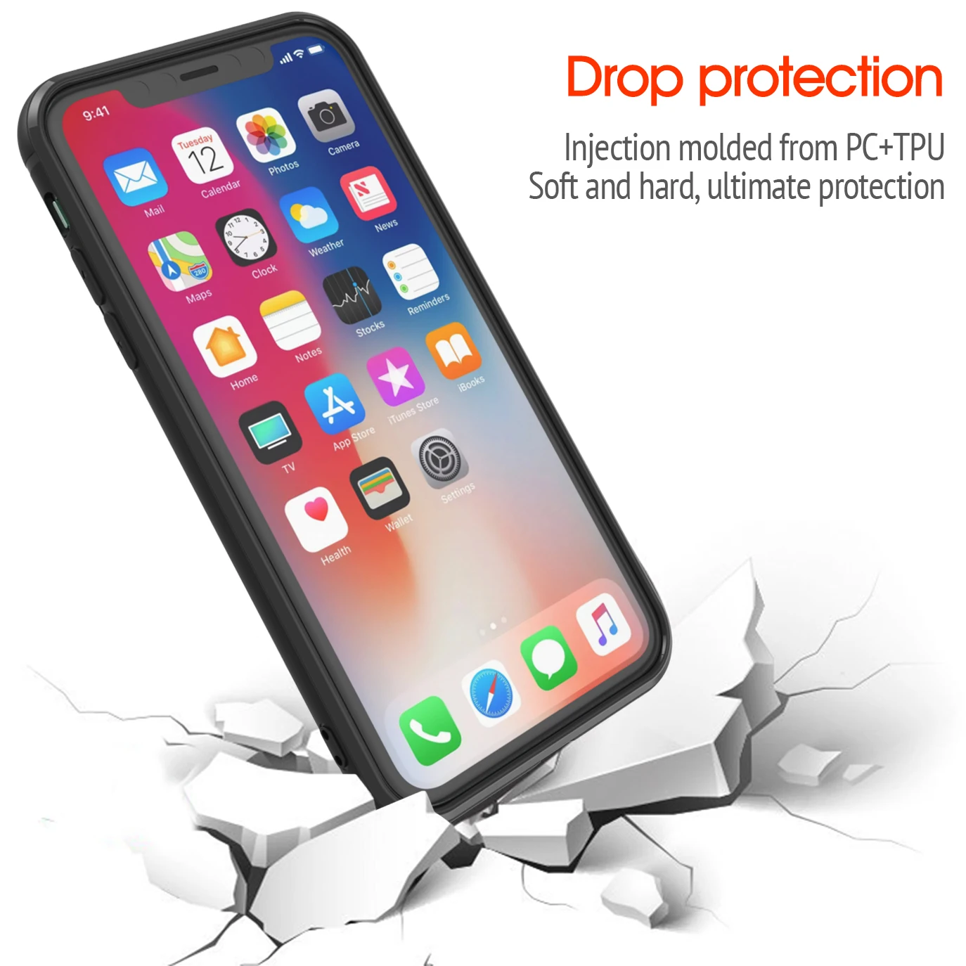 For Apple iPhone 12 pro Max Protective Hard bike cover Cover Phone Case Shockproof PC With Adapter Holder