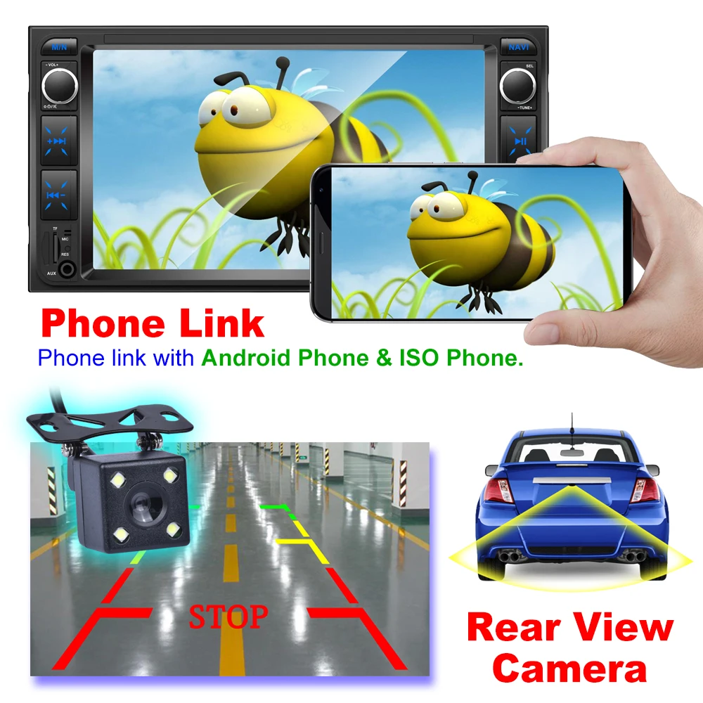 Автомагнитола LAESD для TOYOTA мультимедийная стерео система на Android с 7 &quotэкраном HD 1