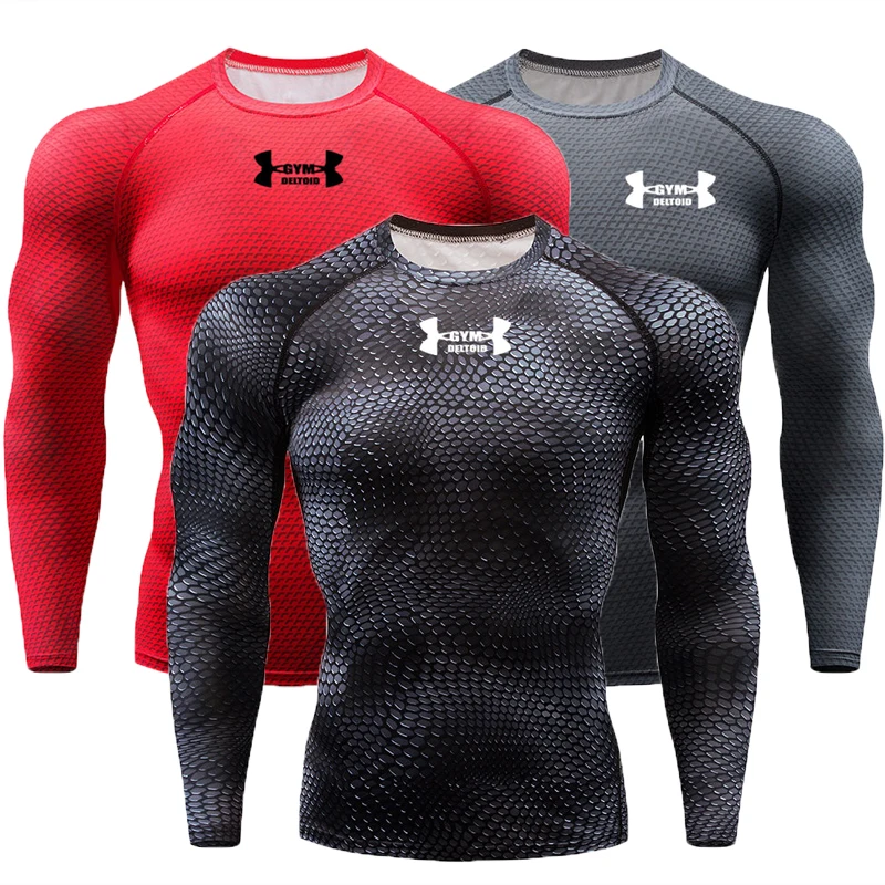

Men Brand Compression Shirt Running T shirt Men's Quick Dry Gym Fitness Sport Tights Running T Shirt Male Underwear Sport Tops