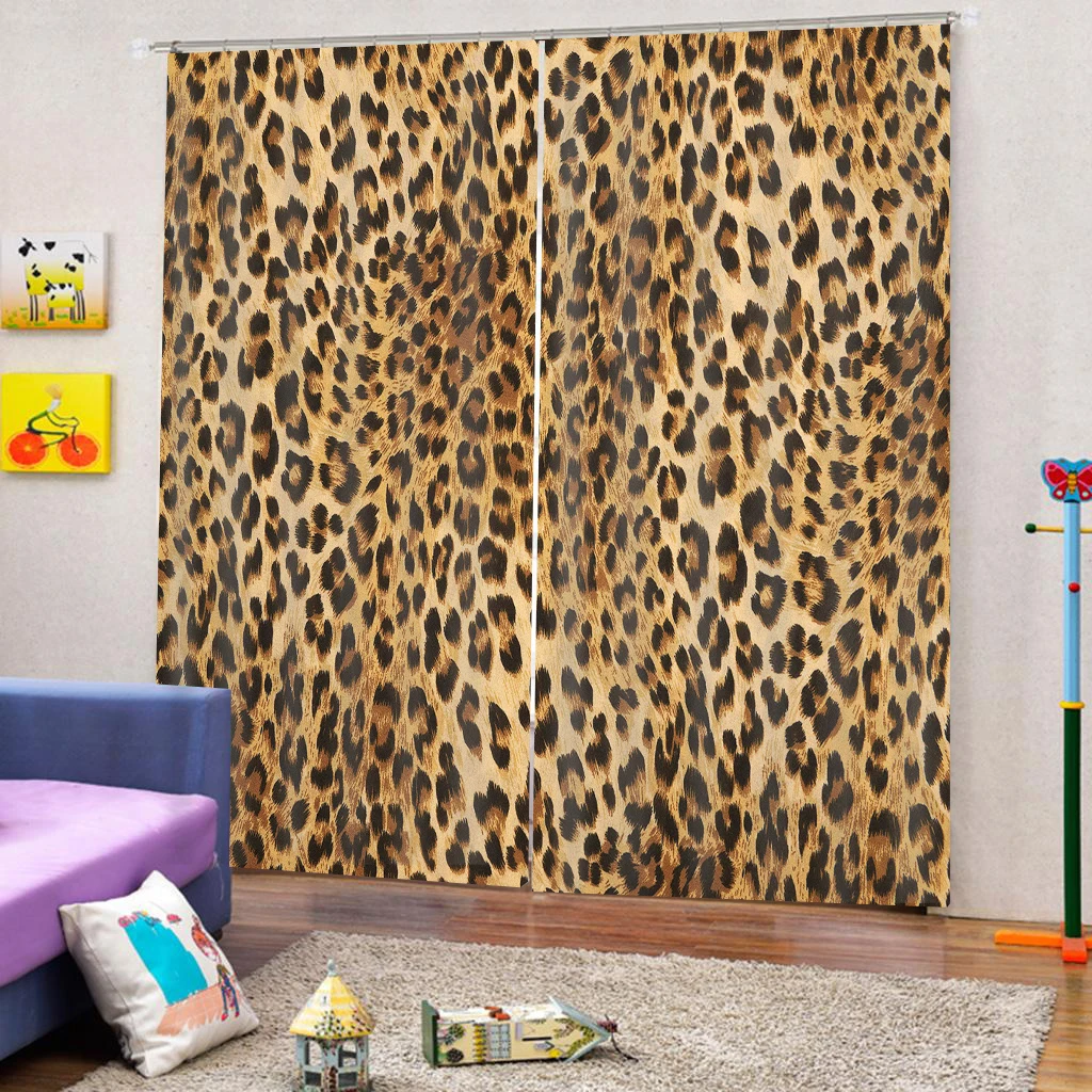 Современные модные сексуальные леопардовые Шторки для душа с принтом гостиной спальни окна панели занавески для окон